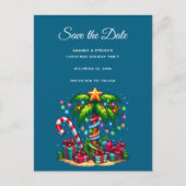 Tropische Weihnachtspalme Ankündigungspostkarte (Vorderseite)