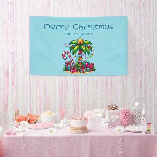 Tropische Weihnachtspalme Banner (Party)