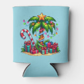 Tropische Weihnachtspalme Dosenkühler (Vorderseite)