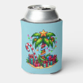 Tropische Weihnachtspalme Dosenkühler (Kanne Rückseite)