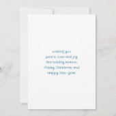 Tropische Weihnachtspalme Feiertagskarte (Rückseite)