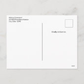 Tropische Weihnachtspalme Feiertagspostkarte (Rückseite)