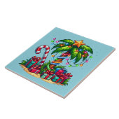 Tropische Weihnachtspalme Fliese (Seite)