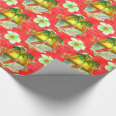 Tropische Weihnachtspalme Geschenkpapier (Ecke)