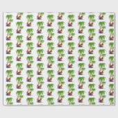 Tropische Weihnachtspalme Geschenkpapier (Flach)
