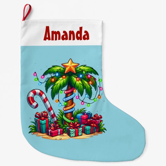 Tropische Weihnachtspalme Großer Weihnachtsstrumpf (Vorderseite)