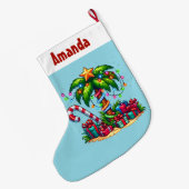 Tropische Weihnachtspalme Großer Weihnachtsstrumpf (Rückseite (Hängend))