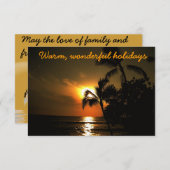 Tropische Weihnachtspalme-Gruß-Karten Einladung (Vorne/Hinten)