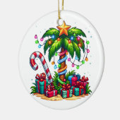 Tropische Weihnachtspalme Keramik Ornament (Links)