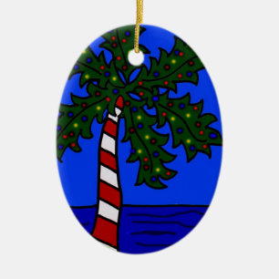 Tropische Weihnachtspalme Keramikornament