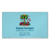 Tropische Weihnachtspalme Magnetische Visitenkarte (Vorderseite)