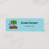 Tropische Weihnachtspalme Mini Visitenkarte (Vorderseite)