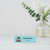 Tropische Weihnachtspalme Mini Visitenkarte (Stehend Vorderseite)