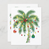 Tropische Weihnachtspalme mit Lichtern und Ornam (Vorne/Hinten)