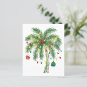 Tropische Weihnachtspalme mit Lichtern und Ornam (Stehend Vorderseite)