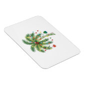 Tropische Weihnachtspalme mit Lichtern und Ornam Magnet (Rechte Seite)