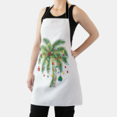 Tropische Weihnachtspalme mit Lichtern und Ornam Schürze (InSitu)