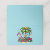 Tropische Weihnachtspalme Platzkarte (Außenseite Aufgefaltet)