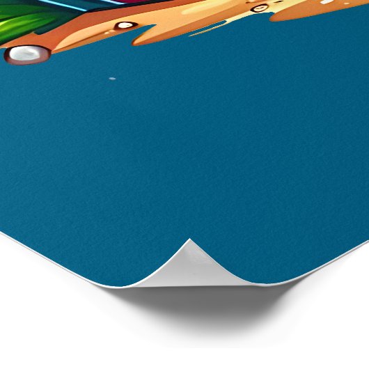 Tropische Weihnachtspalme Poster (Ecke)