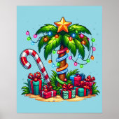 Tropische Weihnachtspalme Poster (Vorne)