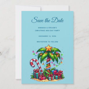 Tropische Weihnachtspalme Save The Date