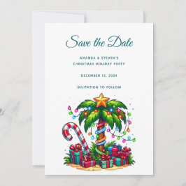 Tropische Weihnachtspalme Save The Date