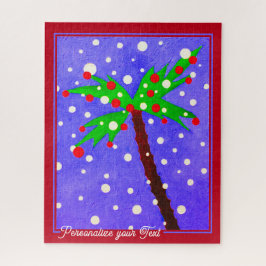 Tropische Weihnachtspalme und Personalisierter Tex Puzzle