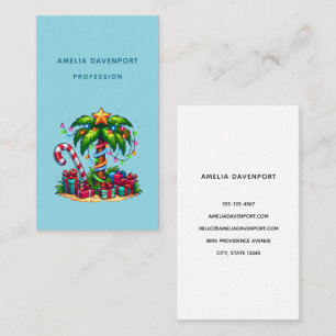 Tropische Weihnachtspalme Visitenkarte
