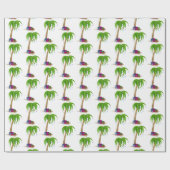 Tropische Weihnachtspalmen Geschenkpapier (Flach)