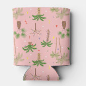 Tropische Weihnachtspalmen Muster Dosenkühler (Rückseite)