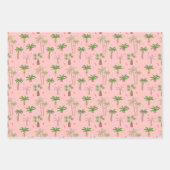 Tropische Weihnachtspalmen Muster Geschenkpapier Set (Vorderseite 3)