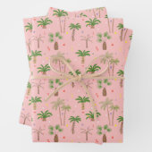 Tropische Weihnachtspalmen Muster Geschenkpapier Set (Beispiel)