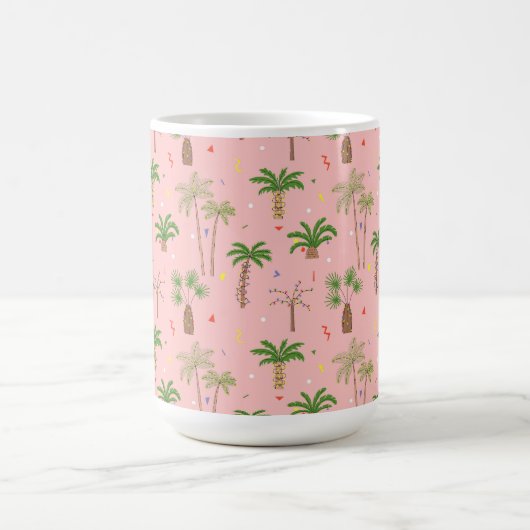 Tropische Weihnachtspalmen Muster Kaffeetasse (Mittel)