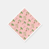 Tropische Weihnachtspalmen Muster Serviette (Ecke)