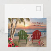 Tropische Weihnachtspostkarte Feiertagspostkarte (Vorne/Hinten)