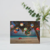 Tropische Weihnachtsschmuck Feiertagspostkarte (Stehend Vorderseite)