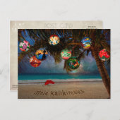 Tropische Weihnachtsschmuck Feiertagspostkarte (Vorne/Hinten)