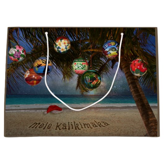 Tropische Weihnachtsschmuck Große Geschenktüte (Vorderseite)