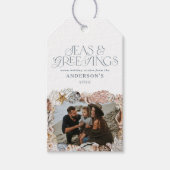 Tropische Weihnachtssee Grüße Foto blau Geschenkanhänger (Vorderseite)