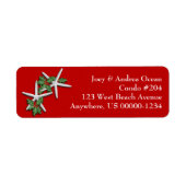 Tropische Weihnachtssternfische-Rücksendeadressen- (Vorne)