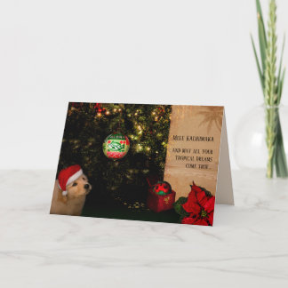 Tropische Weihnachtsträume (anpassbar) Karte