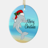 Tropische Weihnachtsverzierung Delphin-Sankt Keramikornament (Rechts)