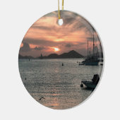 Tropische Weihnachtsverzierung Keramik Ornament (Links)