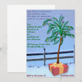 Tropische Weihnachtszeit-Party Einladung (Vorne/Hinten)