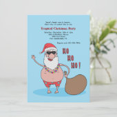 Tropische Weihnachtszeit-Party Einladung (Stehend Vorderseite)