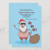 Tropische Weihnachtszeit-Party Einladung (Vorne/Hinten)