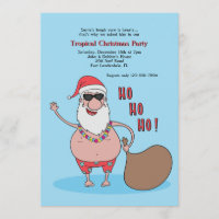 Tropische Weihnachtszeit-Party Einladung