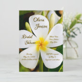 Tropische weiße Flora - Neubeginn - Bridal Einladung (Stehend Vorderseite)