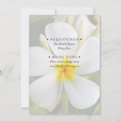 Tropische weiße Flora - Neubeginn - Bridal Einladung (Rückseite)