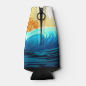 Tropische Welle bei Sonnenaufgang Flaschenkühler (Rückseite)